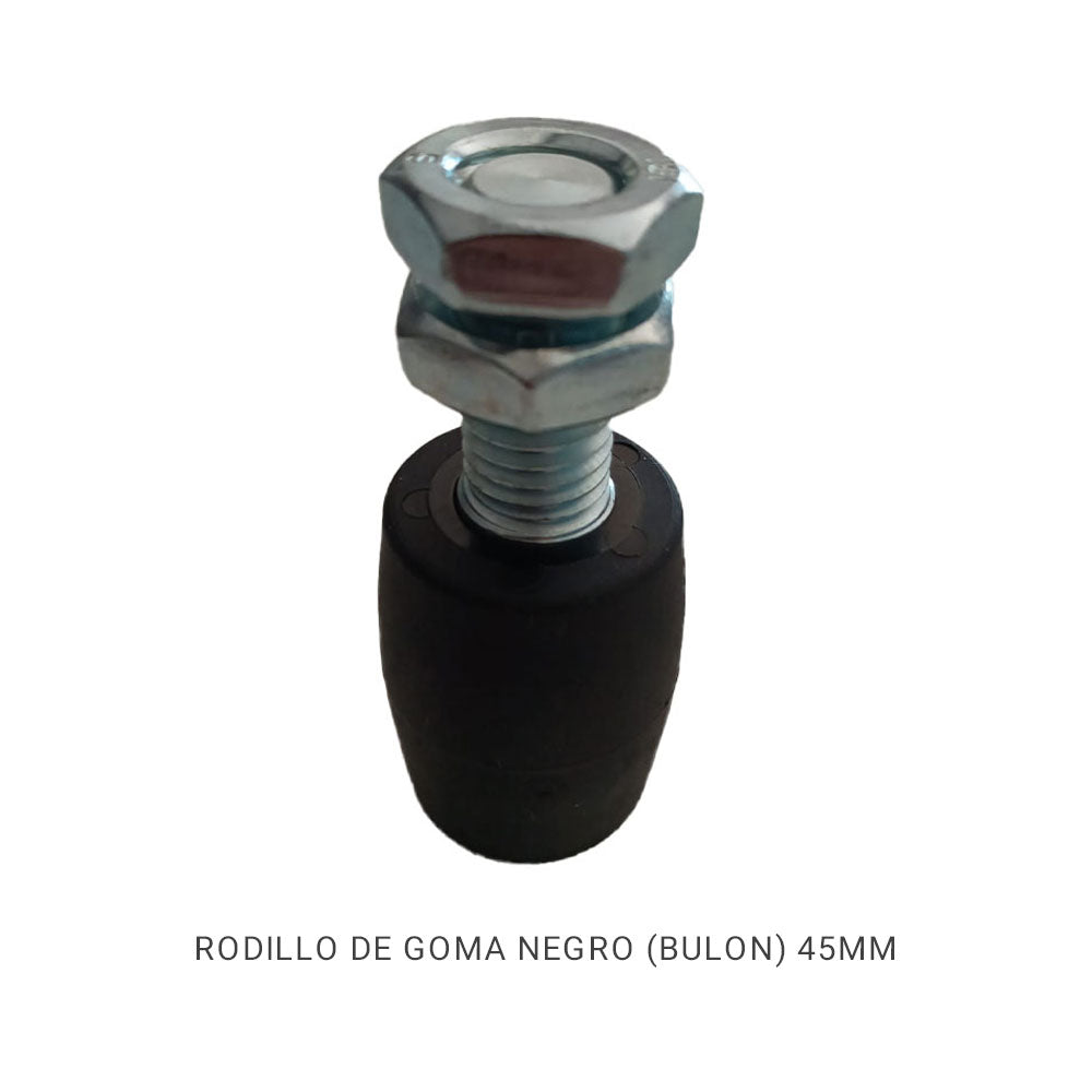 RODILLO DE GOMA NEGRO (BULÓN) 45MM